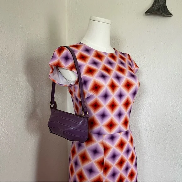 Olivaceous Geometric Midi Open Back Slip Dress Size M NWT - Picture 3 of 7